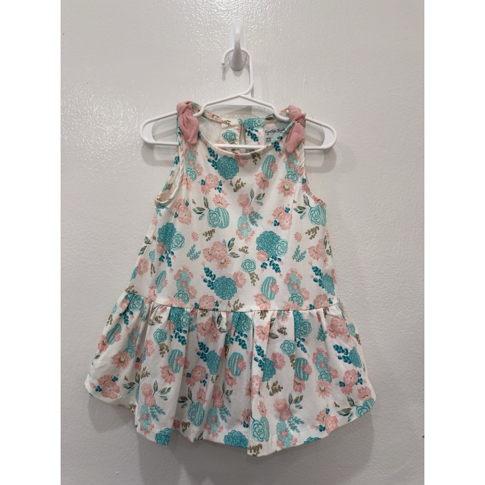 Cynthia Rowley Girls Floral Dress – Size 5T Green And White